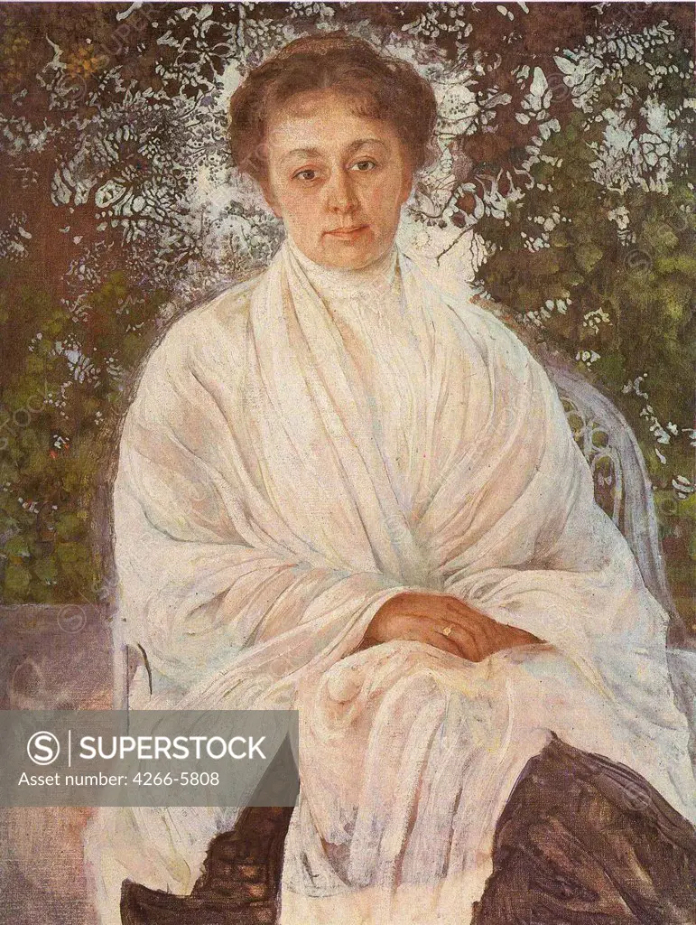 Portrait of Maria Andreyeva by Isaak Izrailevich Brodsky, Oil on canvas, 1910, 1884-1939, Russia, St. Petersburg, I. Brodski Museum,