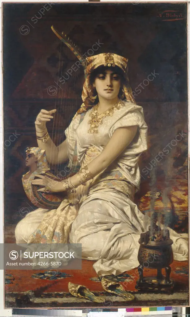 Woman in Serraglio by Nathaniel Sichel, Oil on canvas, 1886, Orientalism, 1843-1907, Russia, St. Petersburg, State Hermitage, 153x93