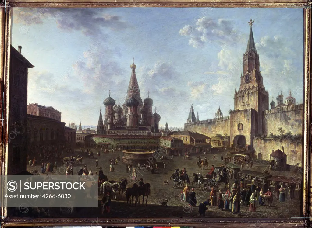 Moscow by Fyodor Yakovlevich Alexeyev, Oil on canvas, 1801, 1753-1824, Russia, Moscow, State Tretyakov Gallery, 81,3x110,5