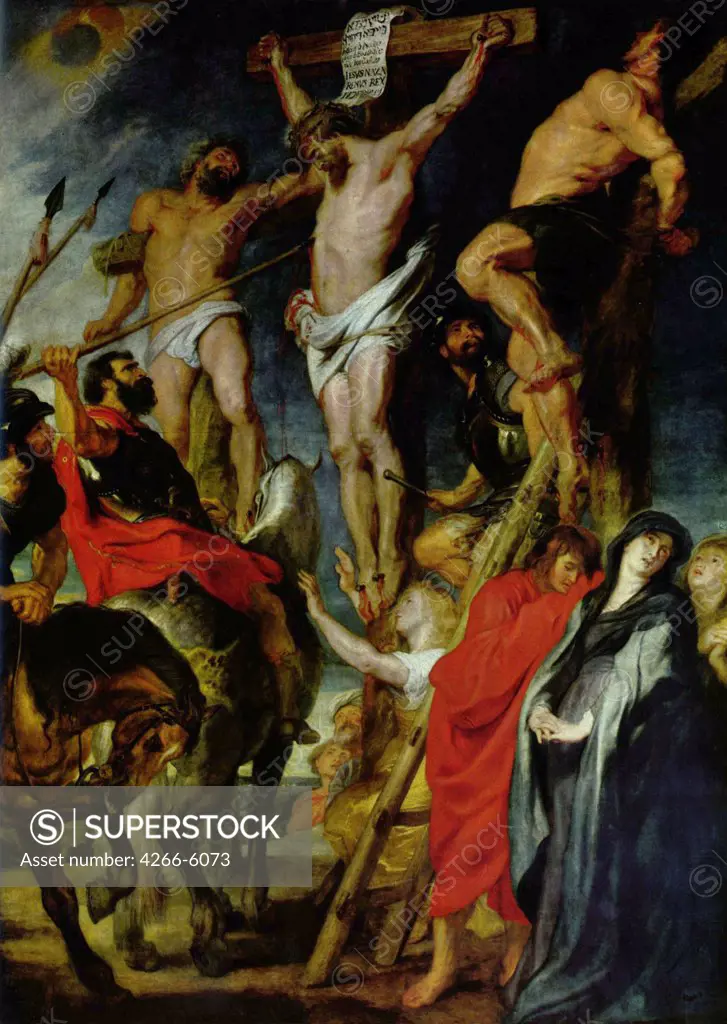 Crucifixion by Pieter Paul Rubens, Oil on wood, 1620, 1577-1640, Belgium, Antwerp, Royal Museum of Fine Arts, 429x311
