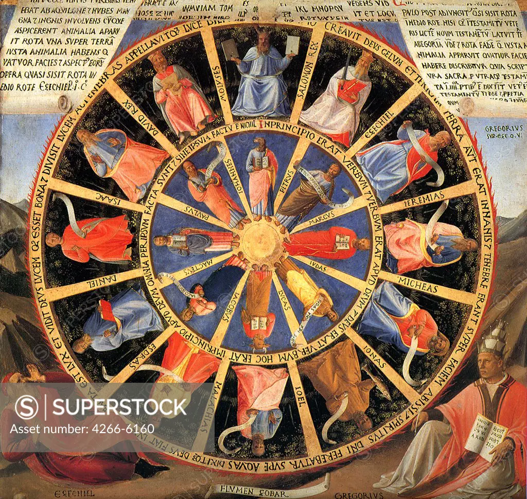 Book of Ezekiel by Fra Giovanni da Fiesole (Fra Giovanni Angelico), Tempera on panel, circa 1450, Renaissance, circa 1400-1455, Italy, Florence, San Marco, 38,5x37