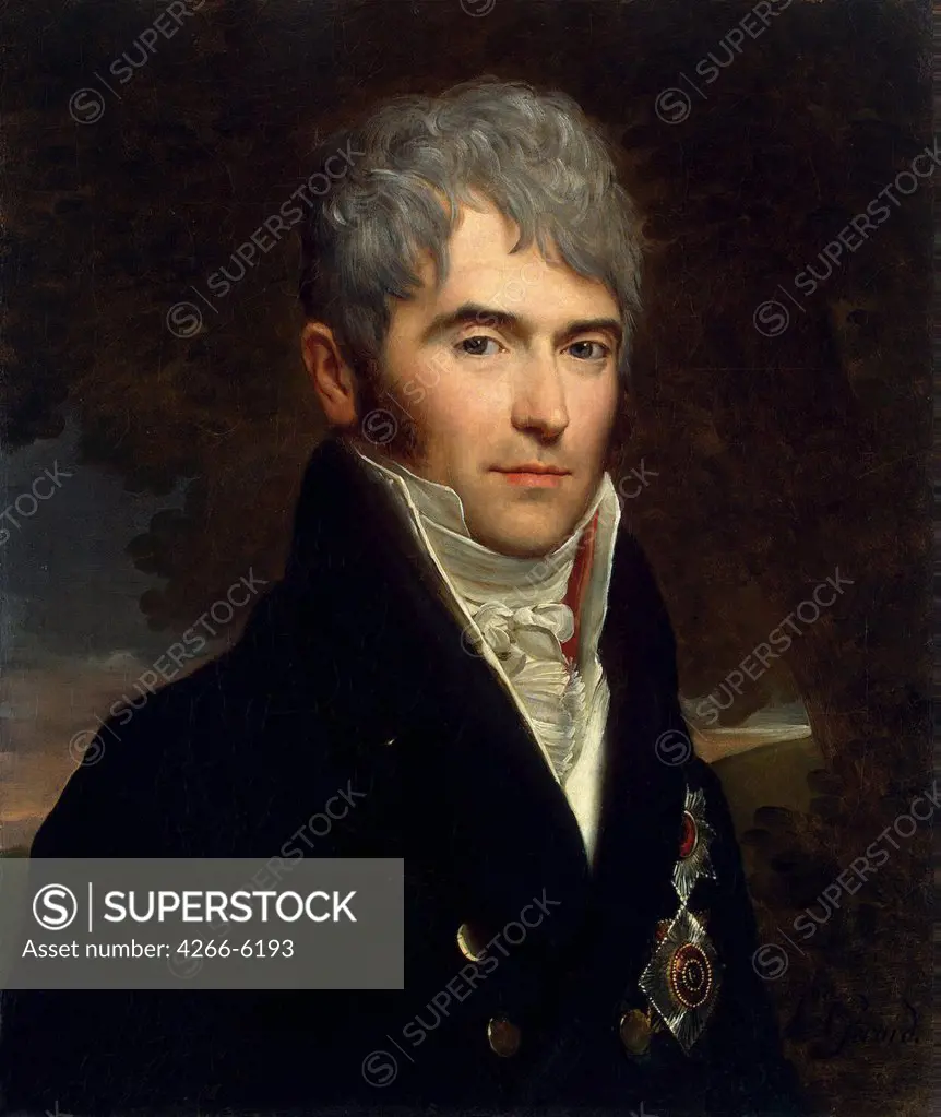 Portrait of Viktor Kochubey by Francois Pascal Simon Gerard, oil on canvas, 1809, Classicism, 1770-1837, Russia, St. Petersburg, State Hermitage,