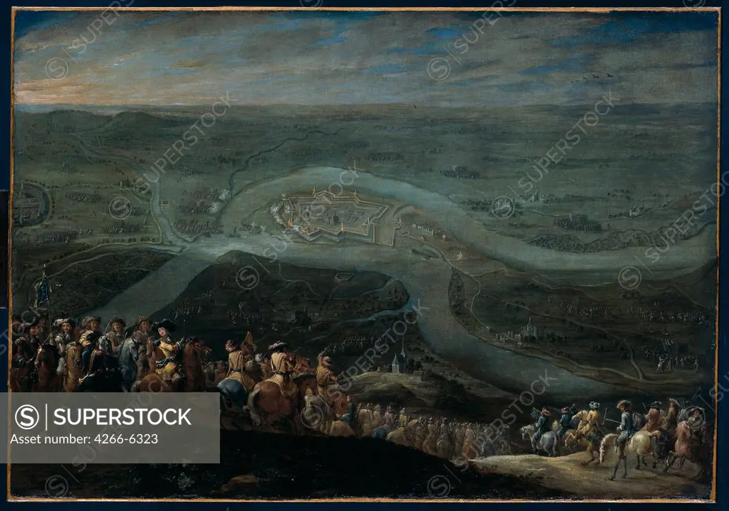 Siege of Schenkensch by Lambert de Hondt the Younger, oil on canvas, 1679, circa 1620-circa 1665, Holland, Amsterdam, Rijksmuseum, 62x85