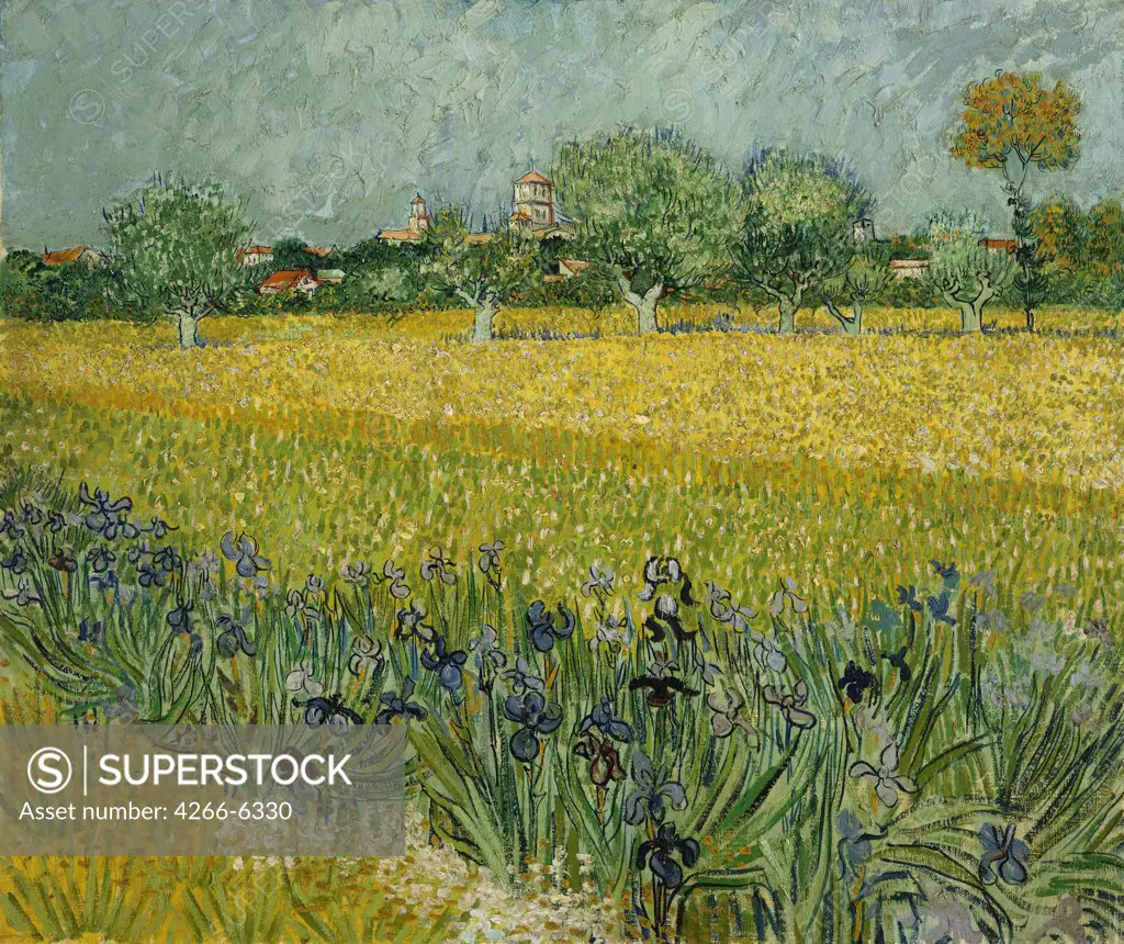 Summer landscape by Vincent van Gogh, oil on canvas, 1888, 1853-1890, Holland, Amsterdam, Van Gogh Museum, 54x65