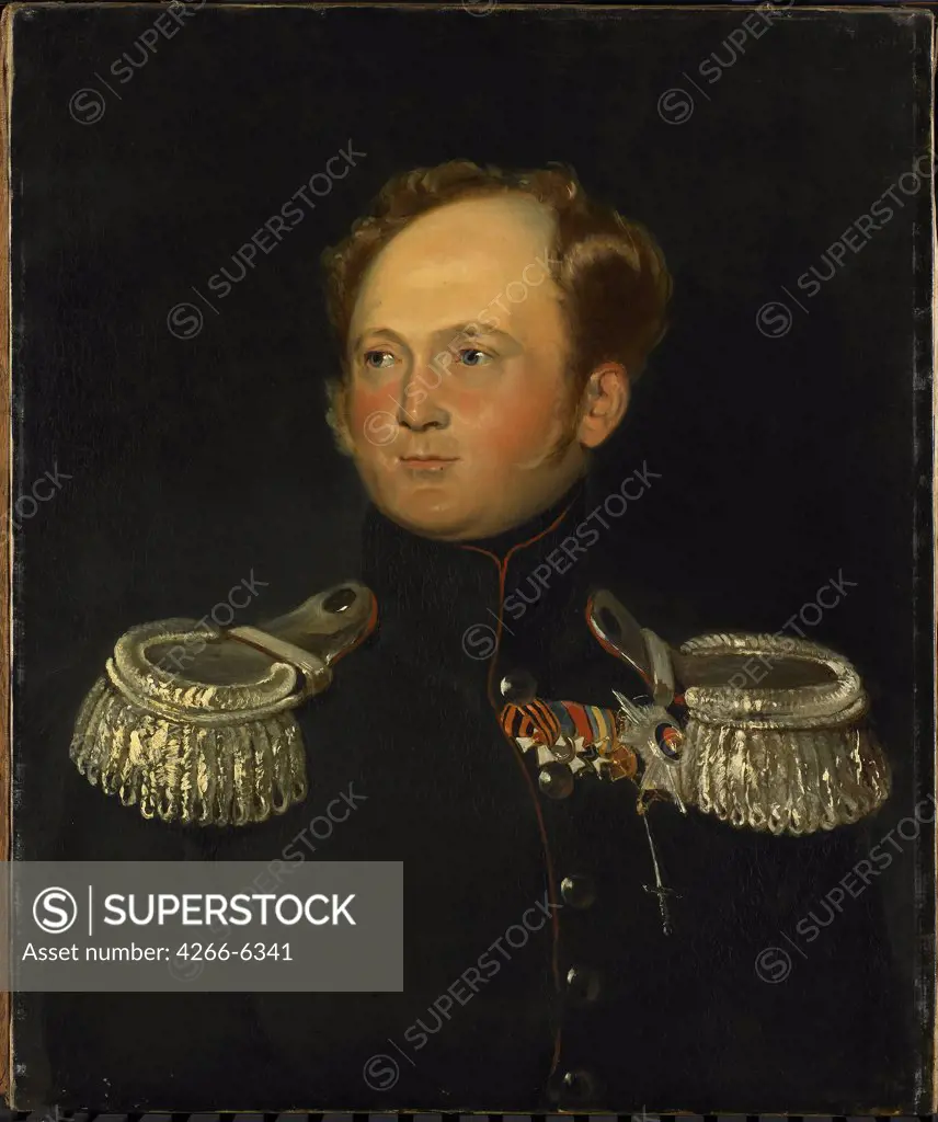 Portrait of Emperor Alexander I by Count Carl Gustaf Hjalmar Morner, oil on canvas, 1794-1837, Holland, Amsterdam, Rijksmuseum, 76,5x64,5