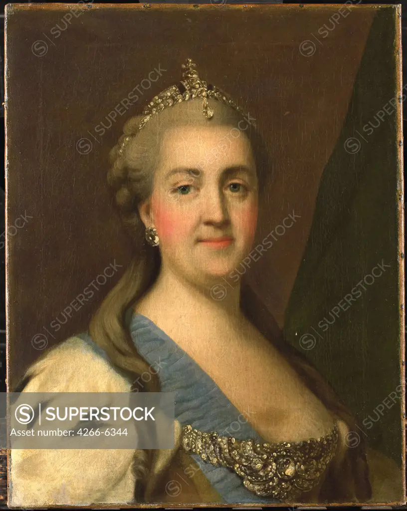 Portrait of Catherine the Great by Vigilius Erichsen, oil on canvas, 1782, 1722-1782, Holland, Amsterdam, Rijksmuseum, 62x48,5