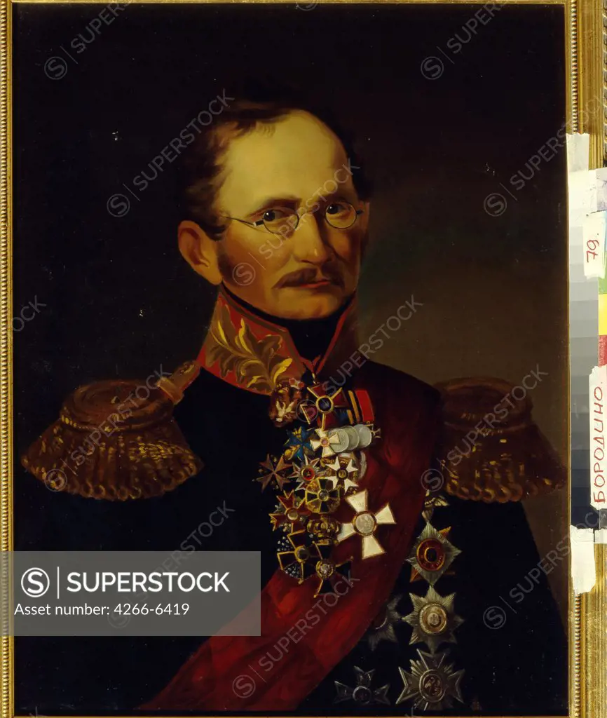 Portrait of Michailovsky-Danilevsky by unknown painter, oil on canvas, Russia, Moscow, State Borodino War and History Museum, 70x55