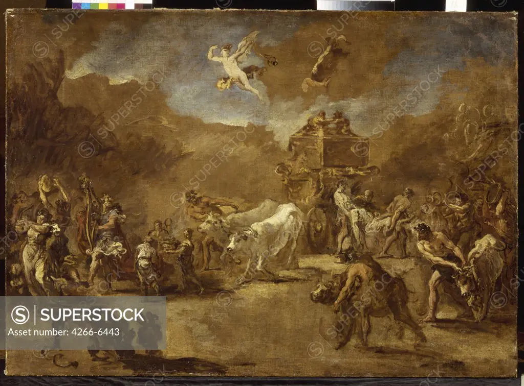 Transporting Ark of Covenant by Sebastiano Ricci, oil on canvas, 1659-1734, Venetian School, Ukraine, Lviv, State Art Gallery, 93x131