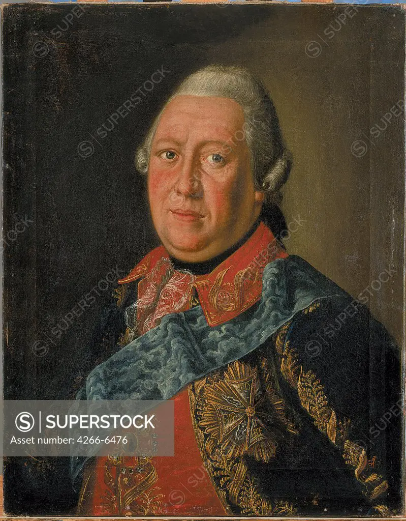 Portrait od count Hendrikov by Alexei Petrovich Antropov, Oil on canvas, 1768, 1716-1795, Russia, St. Petersburg, State Open-air Museum Pavlovsk Palace