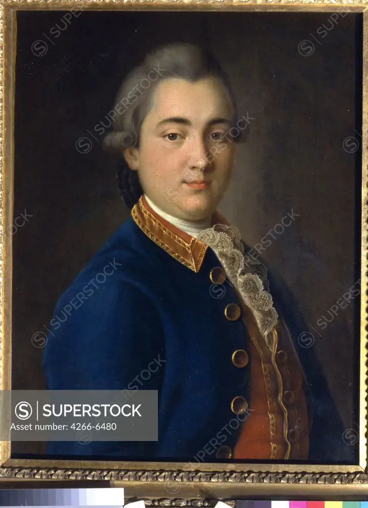 Portrait of Boris Sheremetev by Ivan Petrovich Argunov, Oil on canvas, 1775, 1729-1802, Russia, Moscow, State Tretyakov Gallery, 62x47