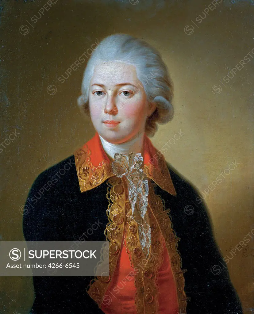 Portrait of Mikhail Golitsyn by Josef Melling, Oil on canvas, 1778, 1724-1796, Russia, Moscow, State History Museum,