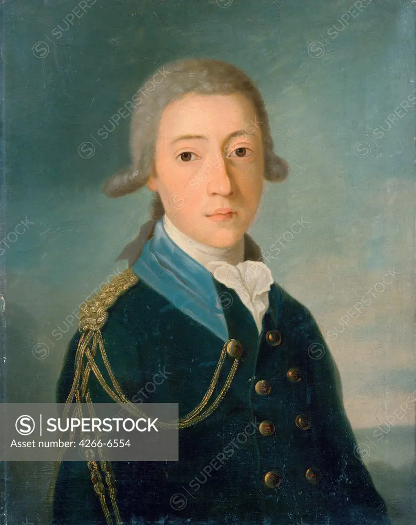 Portrait of Ivan Durnovo by Anonymous artist, Oil on canvas, 1796, Russia, St. Petersburg, State Open-air Museum Pavlovsk Palace,