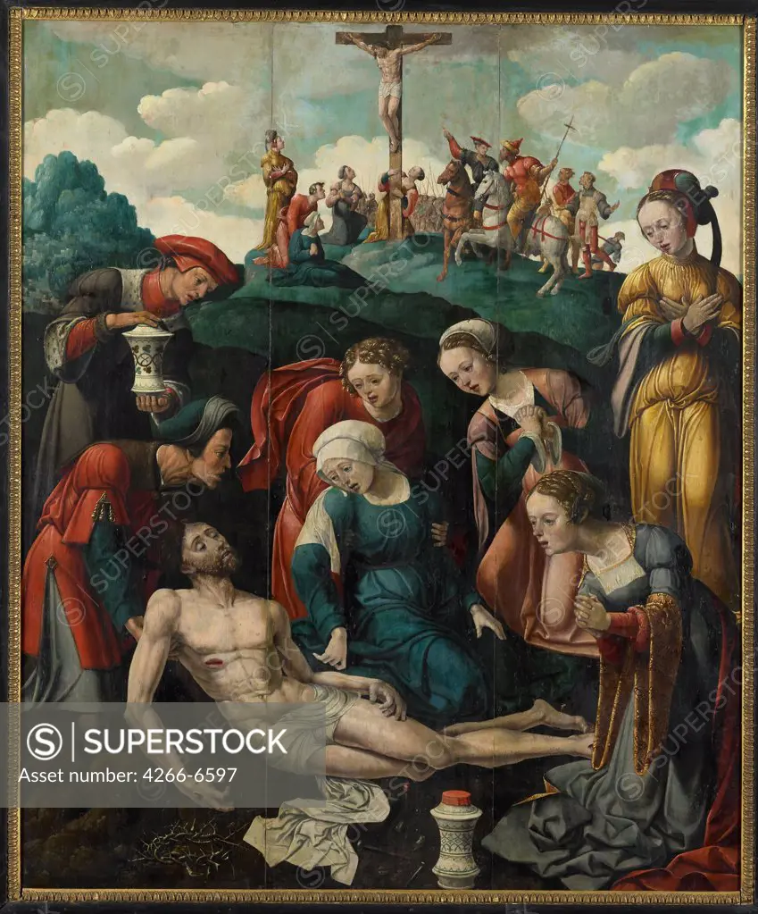 Entombment of Christ by Cornelis Cornelisz Buys Younger, oil on wood, 1546, circa 1500-1546, Holland, Amsterdam, Rijksmuseum, 100x83,5