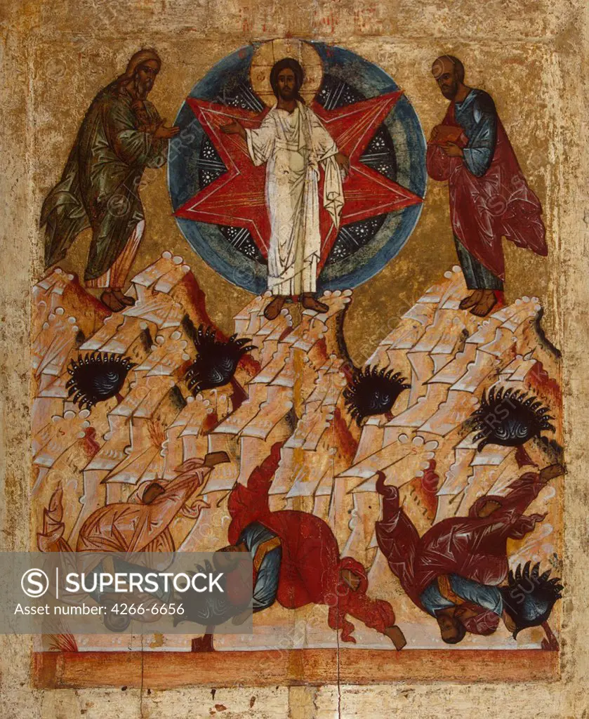 Transfiguration of Jesus by unknown painter, tempera on panel, Russia, St Petersburg, State Hermitage, 78x61