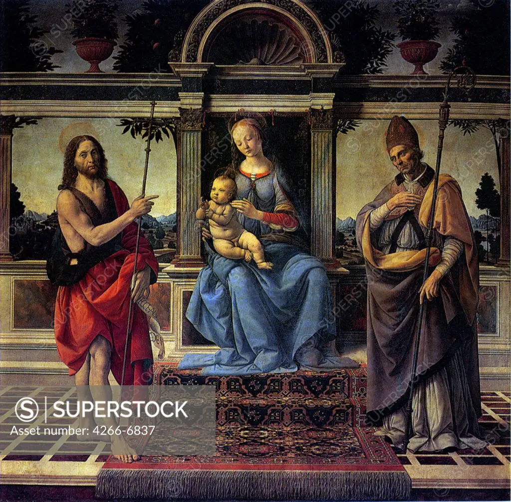 Blessed Virgin Mary by Andrea del Verrocchio, Oil on wood, 1475-1480, 1437-1488, Italy, Pistoia, Duomo di Pistoia, 189x191