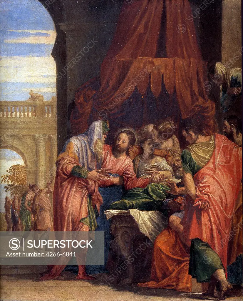 Miracles of Jesus by Paolo Veronese, Oil on paper, circa 1546,, 1528-1588, France, Paris, Louvre, 42x73
