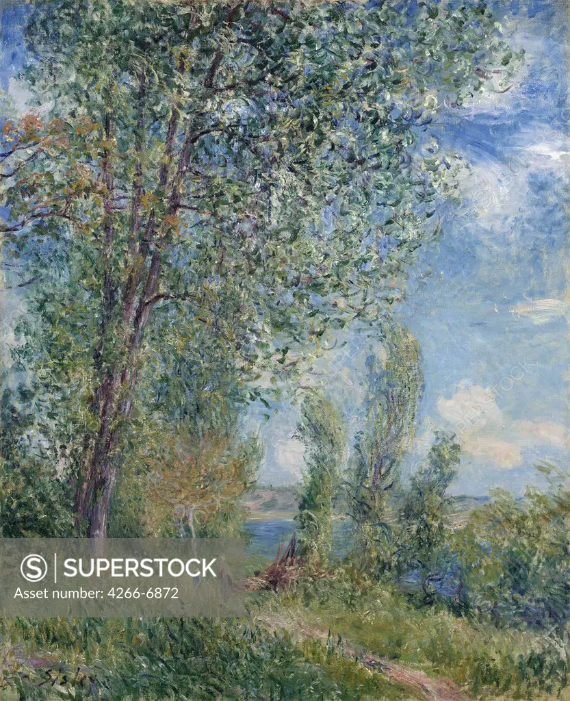Summer landscape by Alfred Sisley, Oil on canvas, 1890, 1839-1899, Private Collection, 73x59