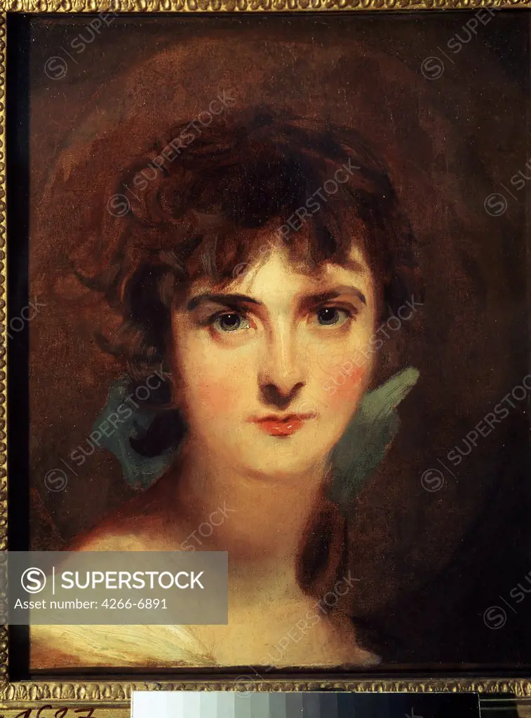 Portrait of woman by Sir Thomas Lawrence, Oil on canvas, 1769-1830, Russia, Moscow, State A. Pushkin Museum of Fine Arts, 39,5x33,5