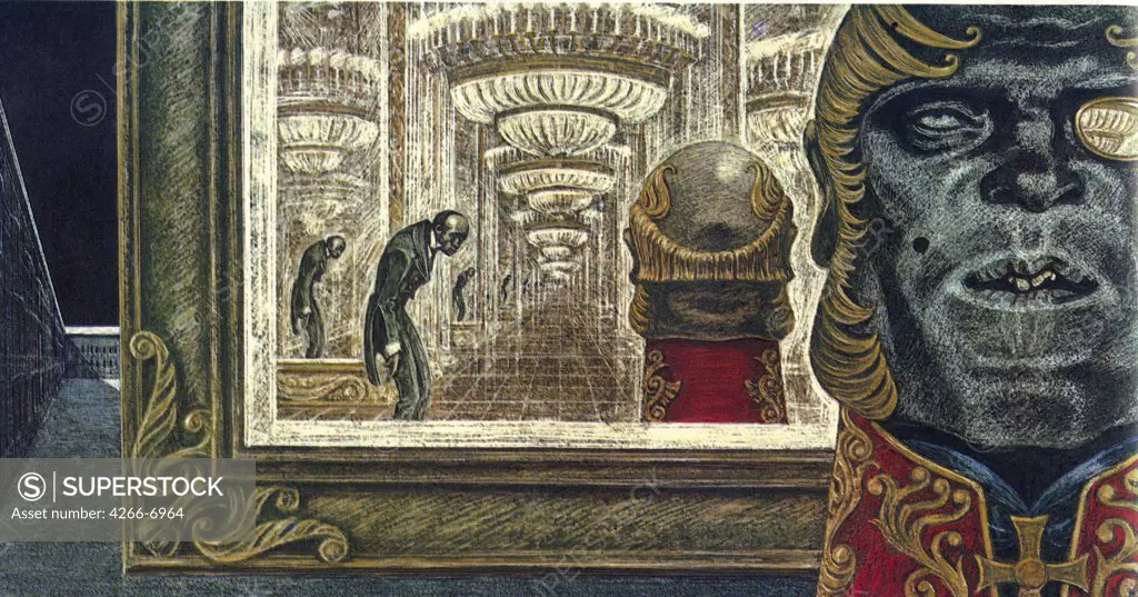 Brodsky, Savva Grigoryevich (1923-1982) Private Collection 1979-1981 Colour lithograph Book design Russia Mythology, Allegory and Literature 