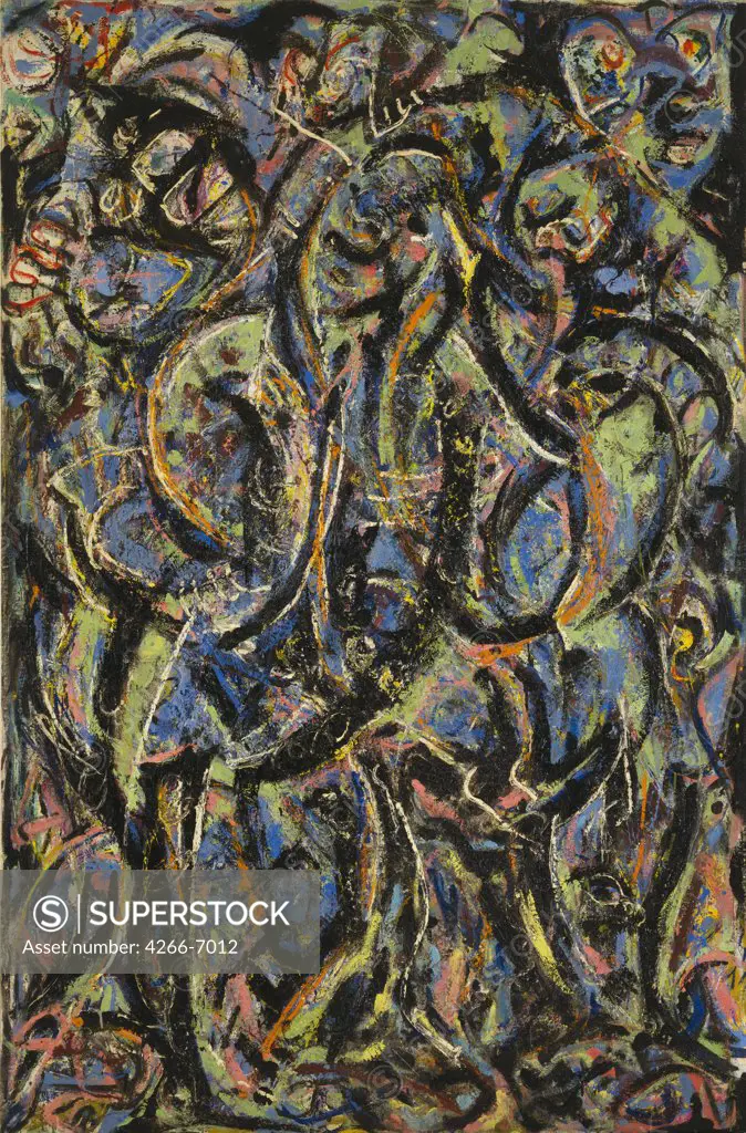 Pollock, Jackson (1912-1956) © Museum of Modern Art, New York 1944 215,5x142 Oil on canvas Abstract Art The United States Abstract Art 