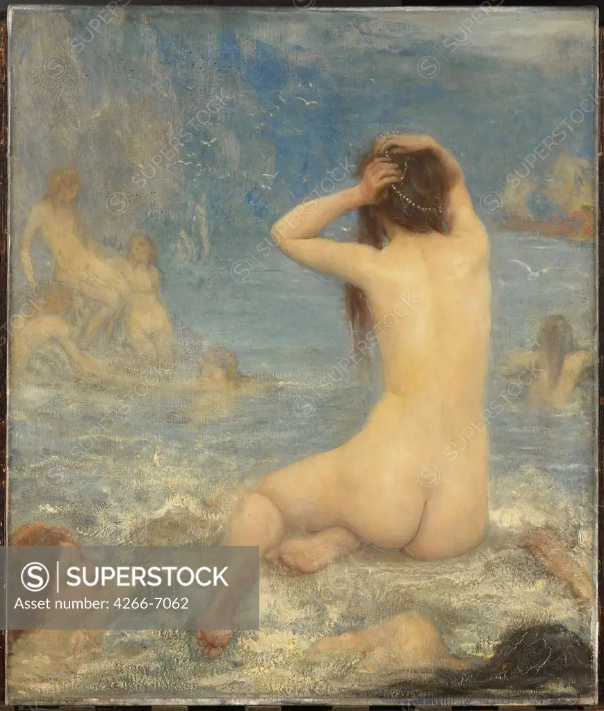 Greek goddess by John Macallan Swan, Oil on canvas, 1910, 1847-1910, Holland, Amsterdam, Rijksmuseum, 67x56,5