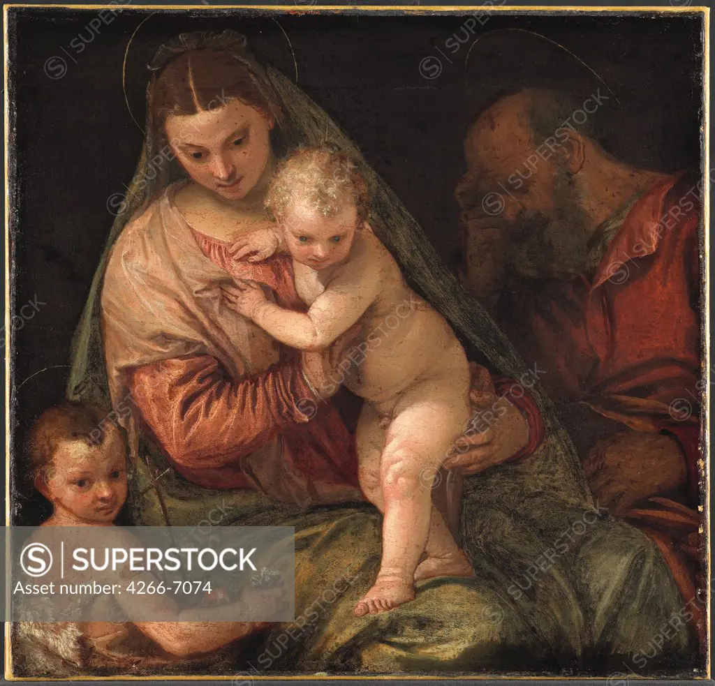 Holy Family by Paolo Veronese, Oil on canvas, 1575, 1528-1588, Holland, Amsterdam, Rijksmuseum, 60,5x63