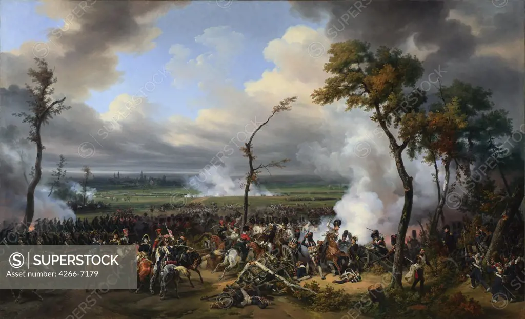 Battle of Hanau by Horace Vernet, Oil on canvas, 1824, 1789-1863, Great Britain, London, National Gallery, 174x289,8