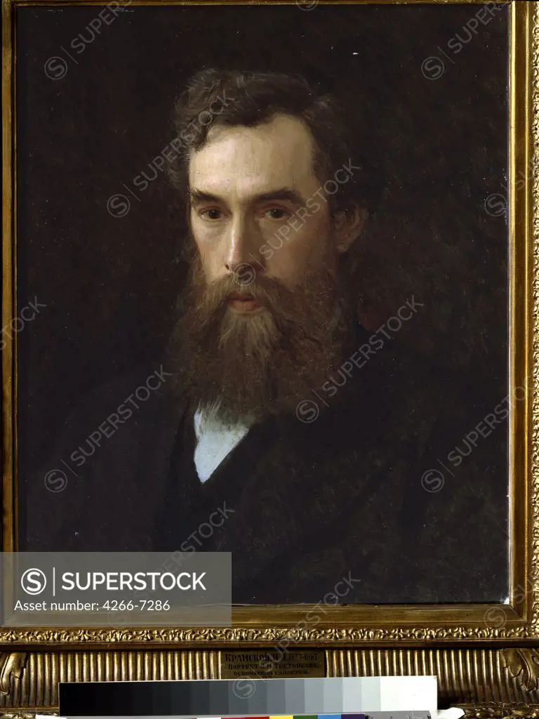Portrait of Pavel Tretyakov by Ivan Nikolayevich Kramskoi, Oil on canvas, 1876, 1837-1887, Russia, Moscow, State Tretyakov Gallery, 59x49