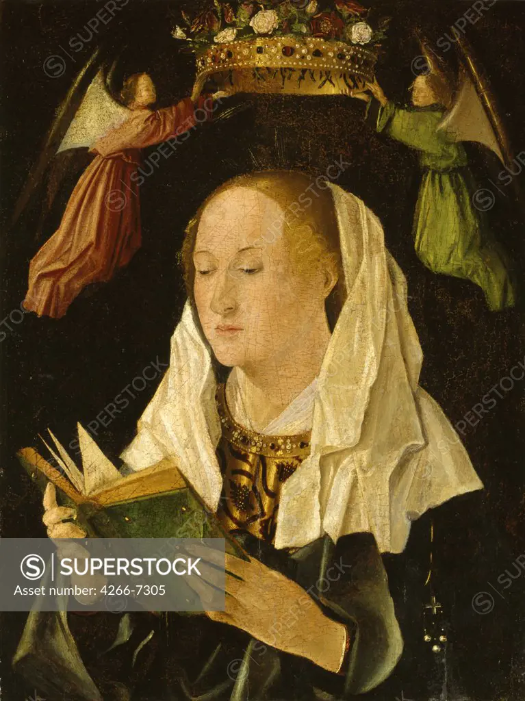 Reading Madonna by Antonello da Messina, Tempera and oil on wood, circa 1460, circa 1430-1479, Usa, Baltimore, Walters Art Museum, ca 1460 44,1x32