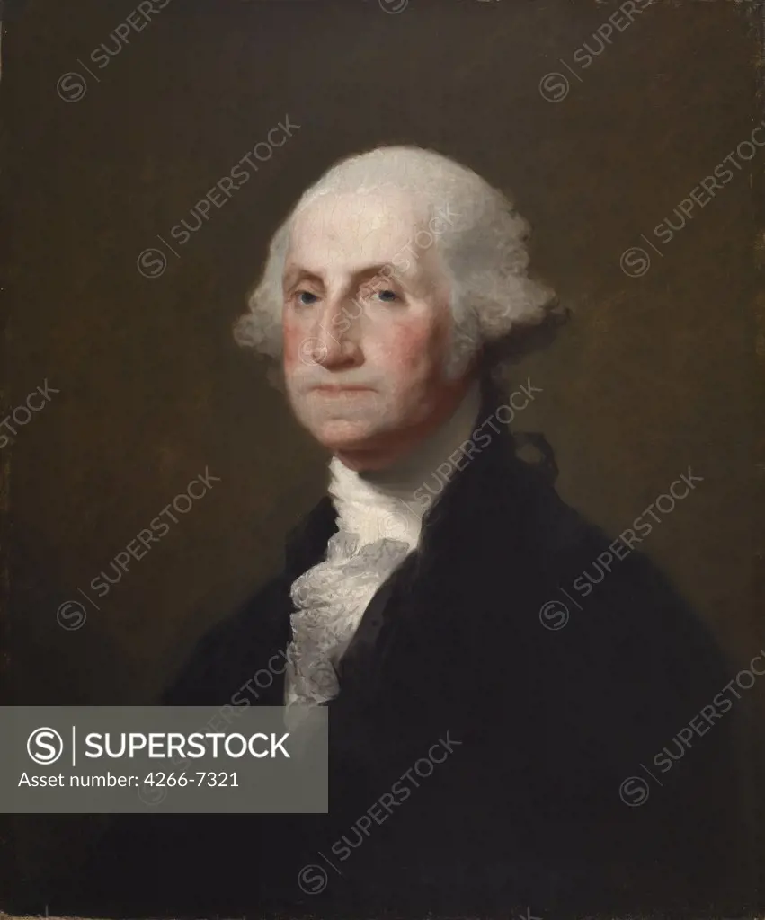 Portrait of George Washington by Gilbert Stuart, Oil on canvas, 1825, 1755-1828, Usa, Baltimore, Walters Art Museum, 1825 77x64,5