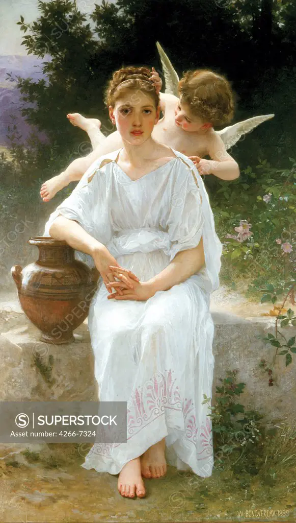 Love relationship by William-Adolphe Bouguereau, Oil on canvas, 1889, 1825-1905, Usa, New Orleans Museum of Art