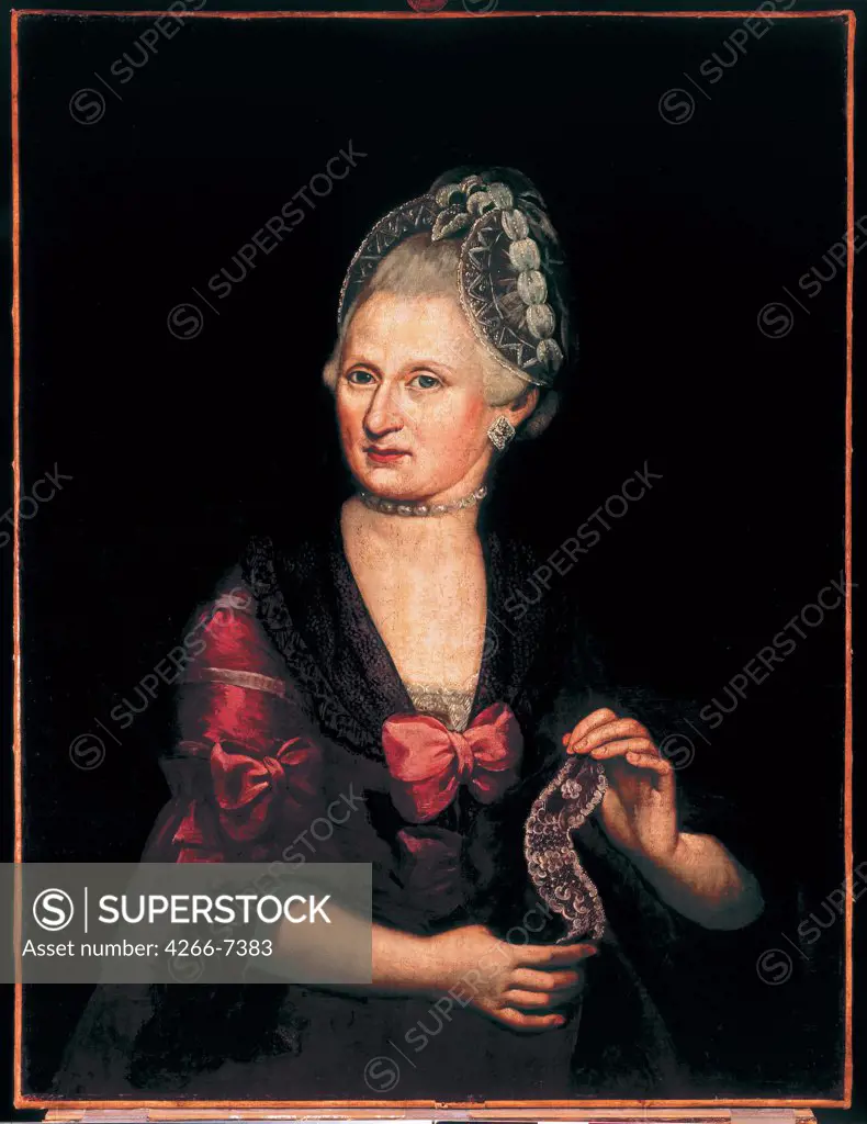 Portrait of Anna Maria Mozart by Maria Rosa Hagenauer-Barducci, Oil on canvas, circa 1775, -1786, Austria, Salzburg, Mozarteum (ISM), 86,3x66