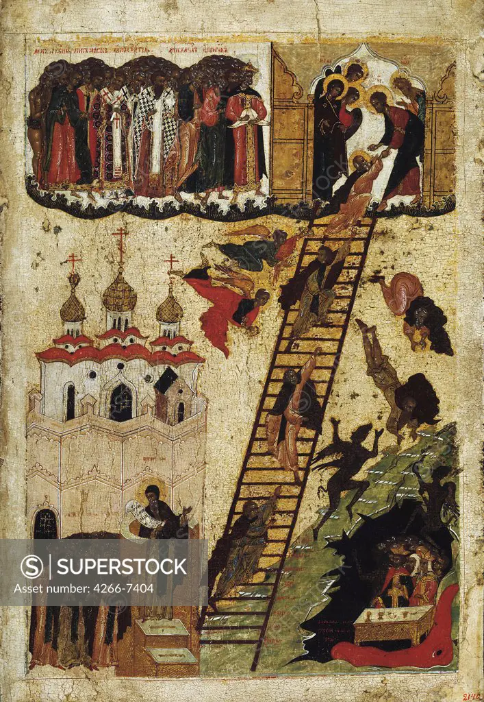 St. John Climacus, Tempera on panel, 16th century, Russia, St. Petersburg, State Russian Museum, 63,3x44