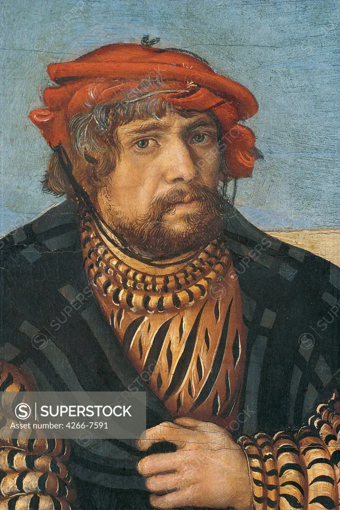 Self-portrait by Lucas Cranachthe Elder, Oil on wood, circa 1510, 1472-1553, Austraia, Vienna, Academy of Fine Arts