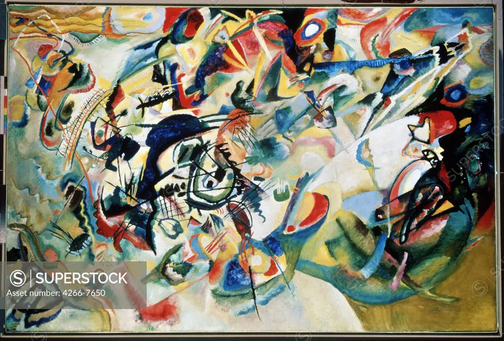 Kandinsky, Wassily Vasilyevich (1866-1944) State Tretyakov Gallery, Moscow 1913 200x300 Oil on canvas Abstract Art Russia Abstract Art 