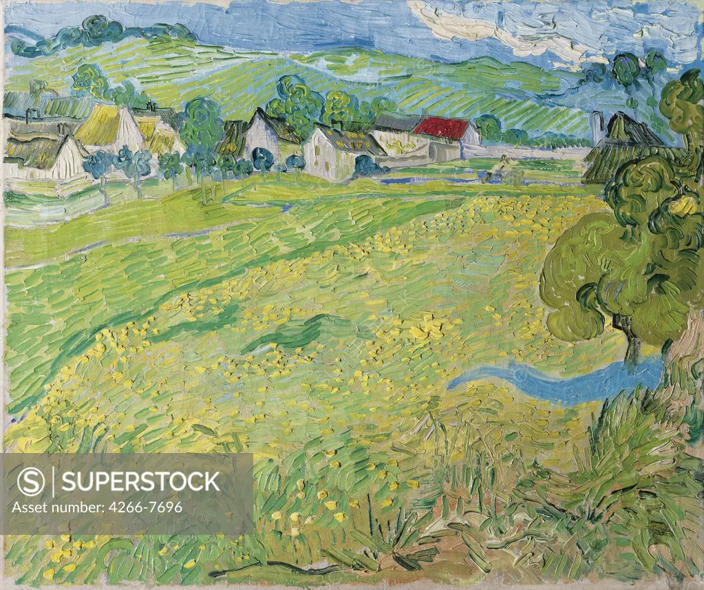 Summer landscape by Vincent van Gogh, Oil on canvas, 1890, 1853-1890, Thyssen-Bornemisza Collections, 65x55