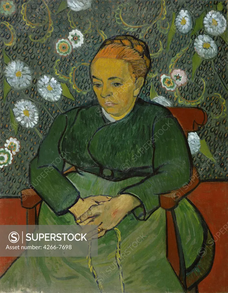 Portrait of Madame Roulin by Vincent van Gogh, Oil on canvas, 1888-1889, 1853-1890, Holland, Amsterdam, Van Gogh Museum, 72x91