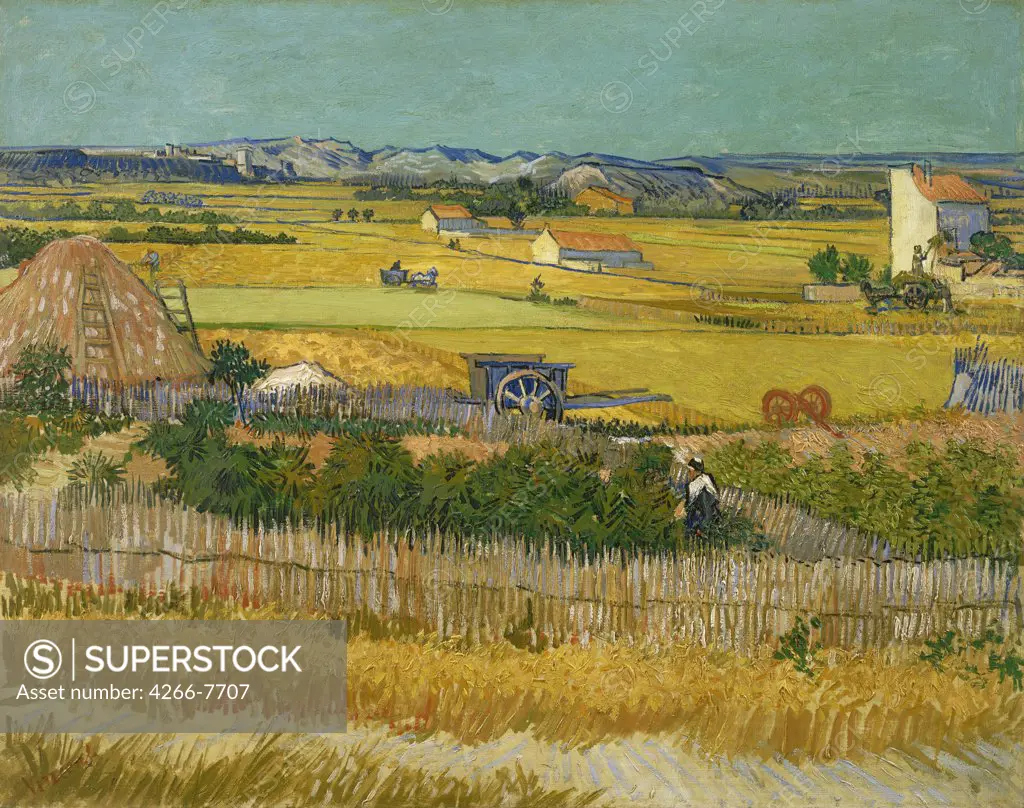 Summer landscape by Vincent van Gogh, Oil on canvas, 1888, 1853-1890, Holland, Amsterdam, Van Gogh Museum, 92x73