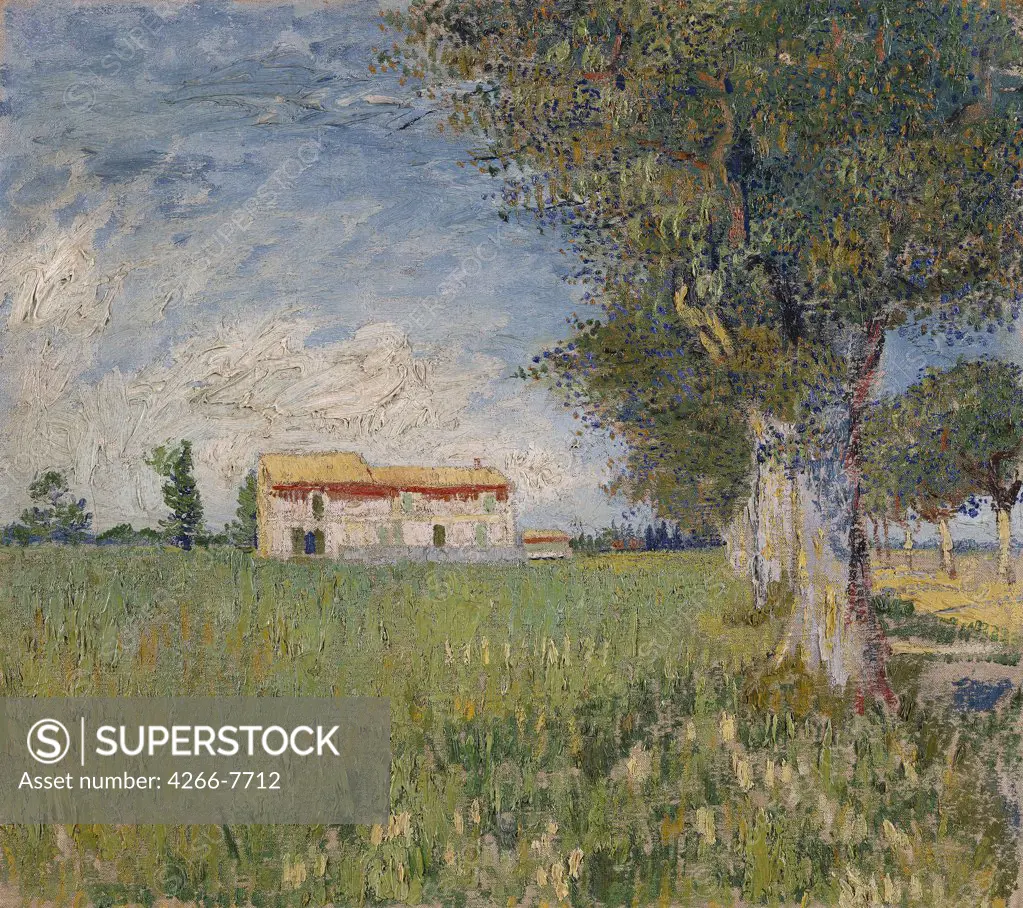 Summer landscape by Vincent van Gogh, Oil on canvas, 1888, 1853-1890, Holland, Amsterdam, Van Gogh Museum, 50x45