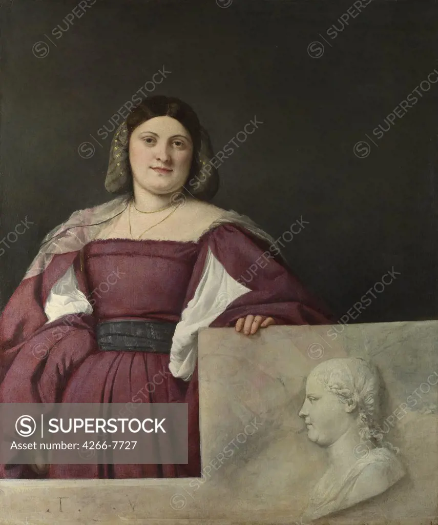 Portrait of Venetian Lady by Titian, Oil on canvas, circa 1510, 1488-1576, Great Britain, London, National Gallery, 119,4x96,5