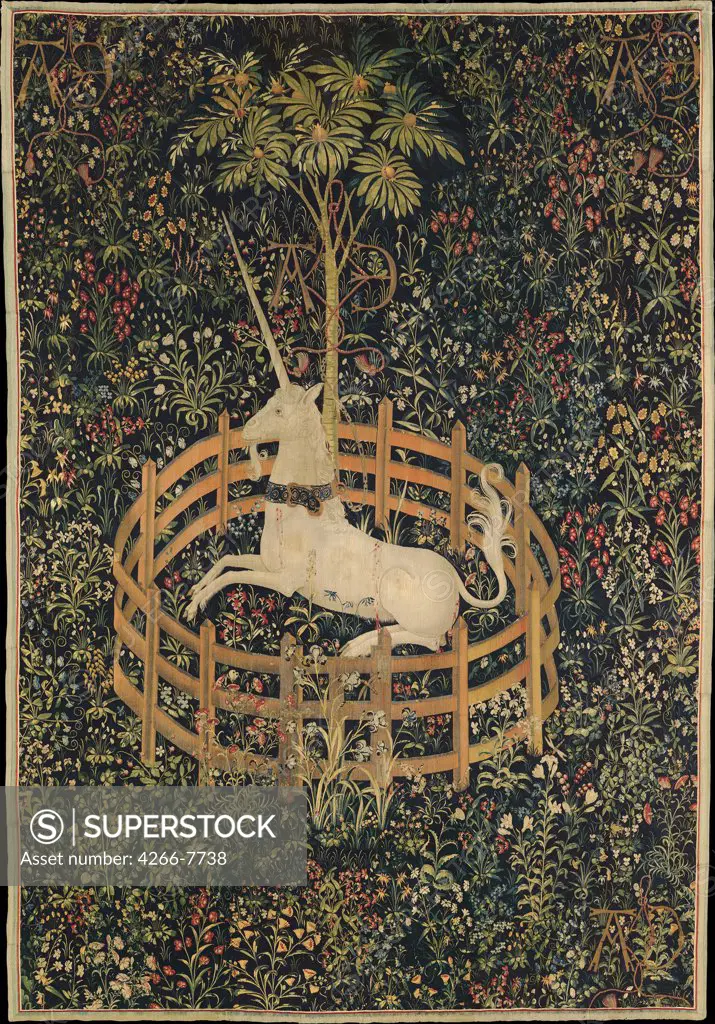 Unicorn by Master of the Hunt of the Unicorn, Wool, handwoven, circa 1500, 15th century, USA, New York, Metropolitan Museum of Art, 368x252