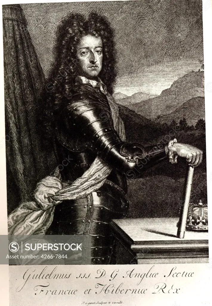 Portrait of Louis XIV by unknown painter, lithograph, Private Collection