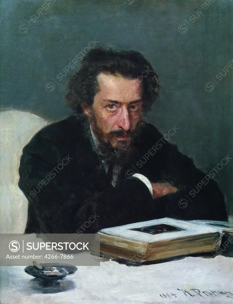 Portrait of Pavel Blaramberg by Ilya Yefimovich Repin, Oil on canvas, 1884, 1844-1930, Russia, Moscow, State Tretyakov Gallery, 78x60