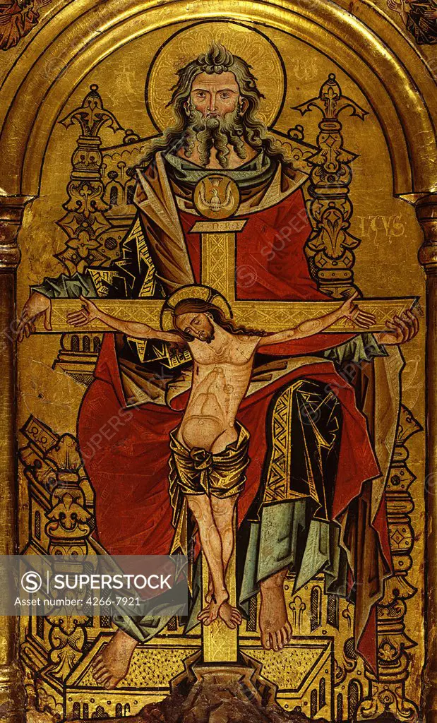 The crucifixion by Westphalian Master, Tempera on panel, circa 1250, active circa 1470-1480, Germany, Berlin, Staatliche Museen, 120x71