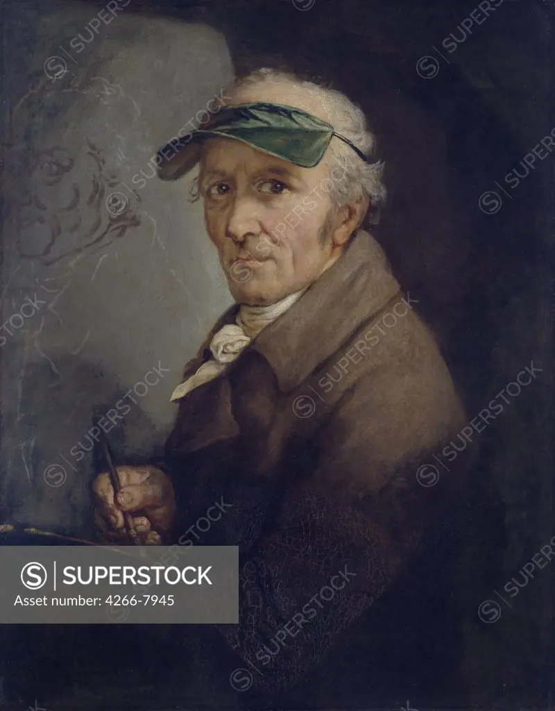 Self portrait by Anton Graff, Oil on canvas, 1813, 1736-1813, Germany, Berlin, Staatliche Museen, 65x51