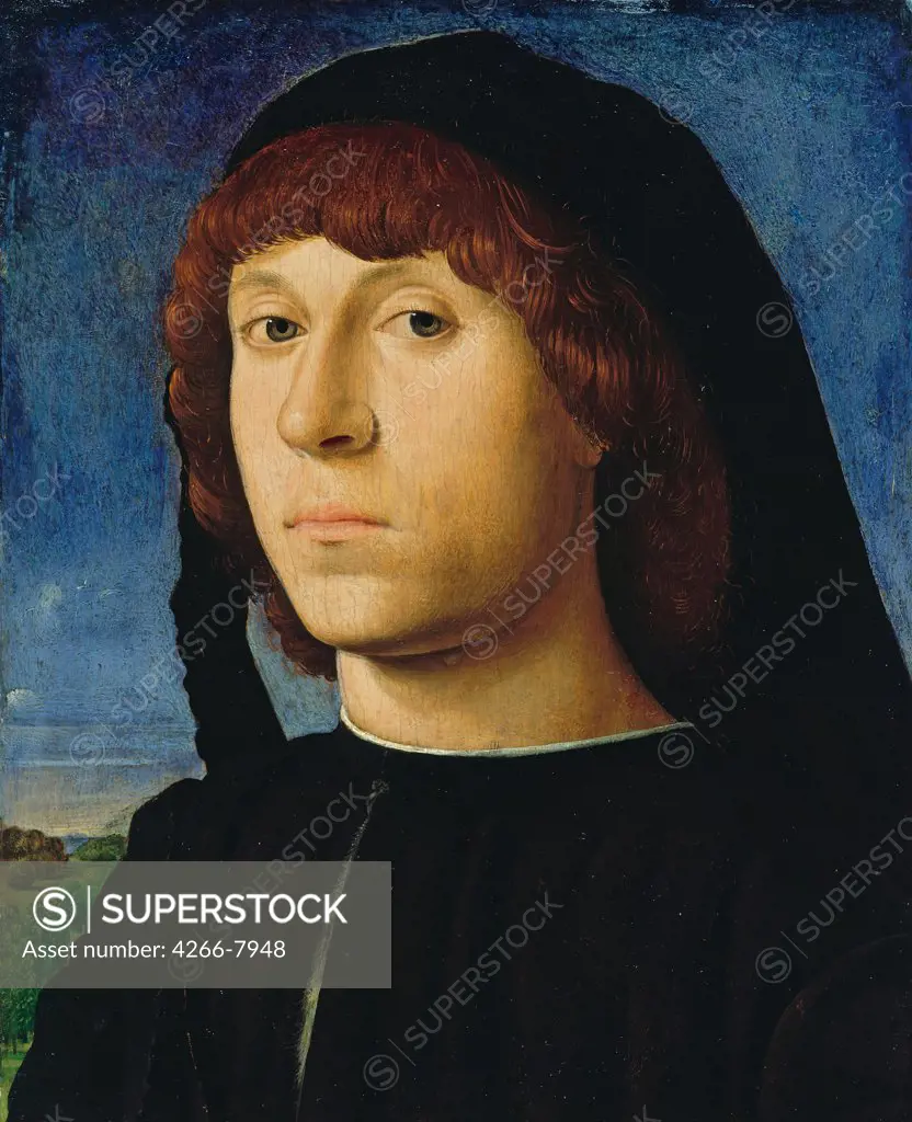 Portrait of Man by Antonello da Messina, Oil on wood, 1478, circa 1430-1479, Germany, Berlin, Staatliche Museen, 20,4x14,5