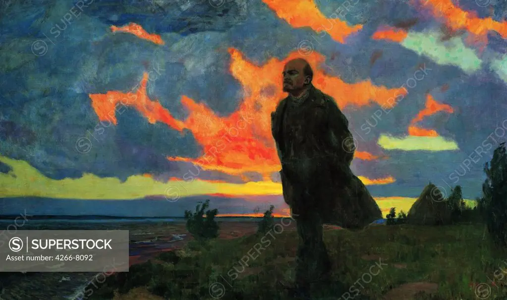 Allegorical portrait of Lenin by Arkadi Alexandrovich Rylov, oil on canvas, 1934, 1870-1939, Russia, St Petersburg, State Russian Museum, 102x171,2