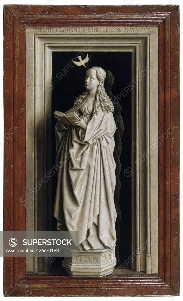 Virgin Mary by Jan van Eyck, Oil on wood, 1434-1435, 1390-1441, Thyssen-Bornemisza Collections