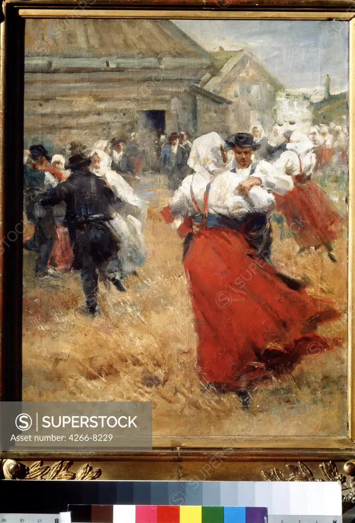 Dancing people by Anders Leonard Zorn, Oil on canvas, 1860-1920, Russia, Moscow, State A. Pushkin Museum of Fine Arts, 45x35,5