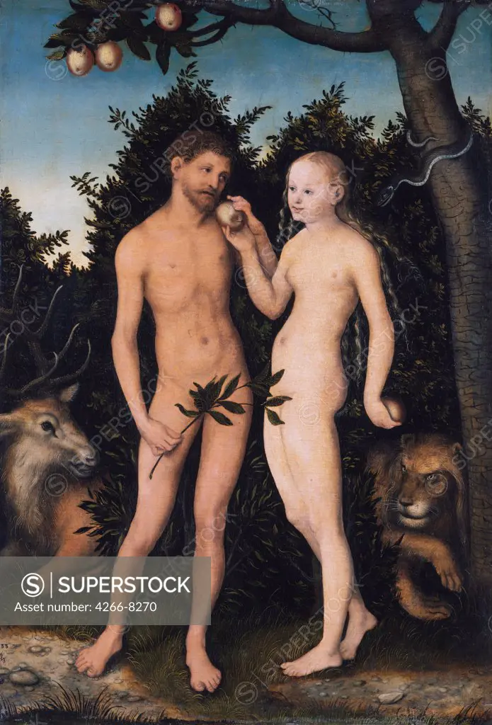 Garden of Eden by Lucas Cranach the Elder, Oil on wood, 1531, 1472-1553, Germany, Berlin, Staatliche Museen, 50, 4x35, 5